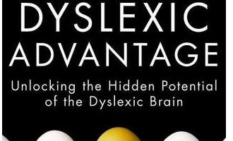 Book cover of The Dyslexic Advantage by Brock and Fernette Eide. Image of eggs, all white with one yellow in the center.